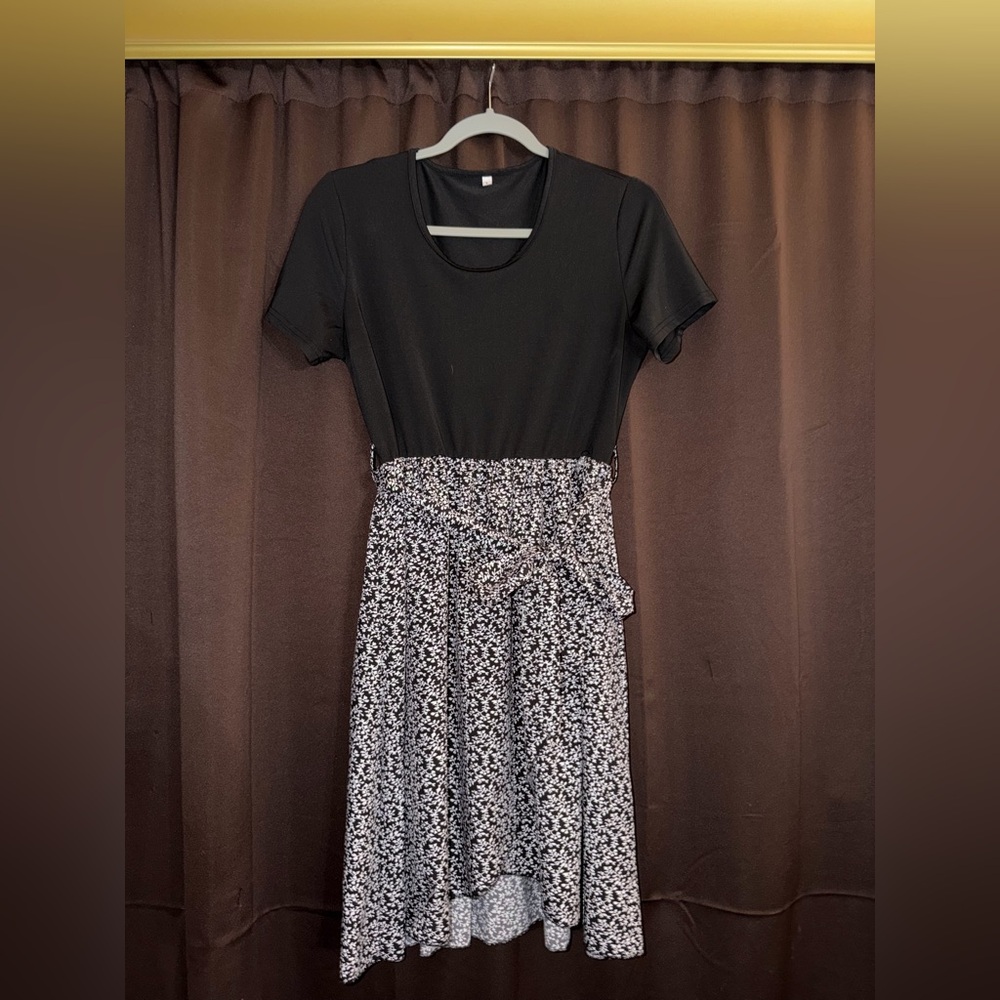 Black and White Floral Dress